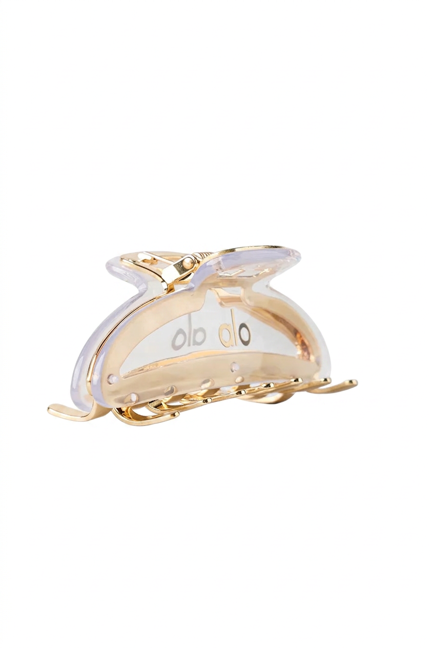 Alo clear gold hair clip