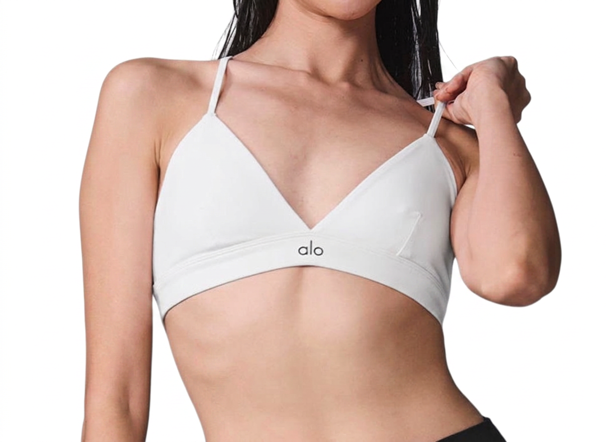 Alo white triangle bra