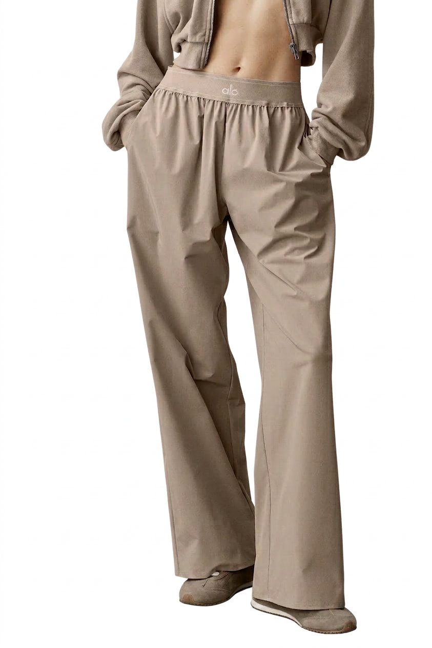 Alo tan wide-leg pants